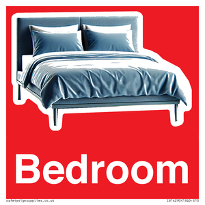 Bedroom Dementia Sign Red